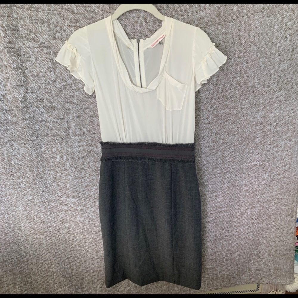 Rebecca Taylor Silk Wool Combo Dress Sz 0